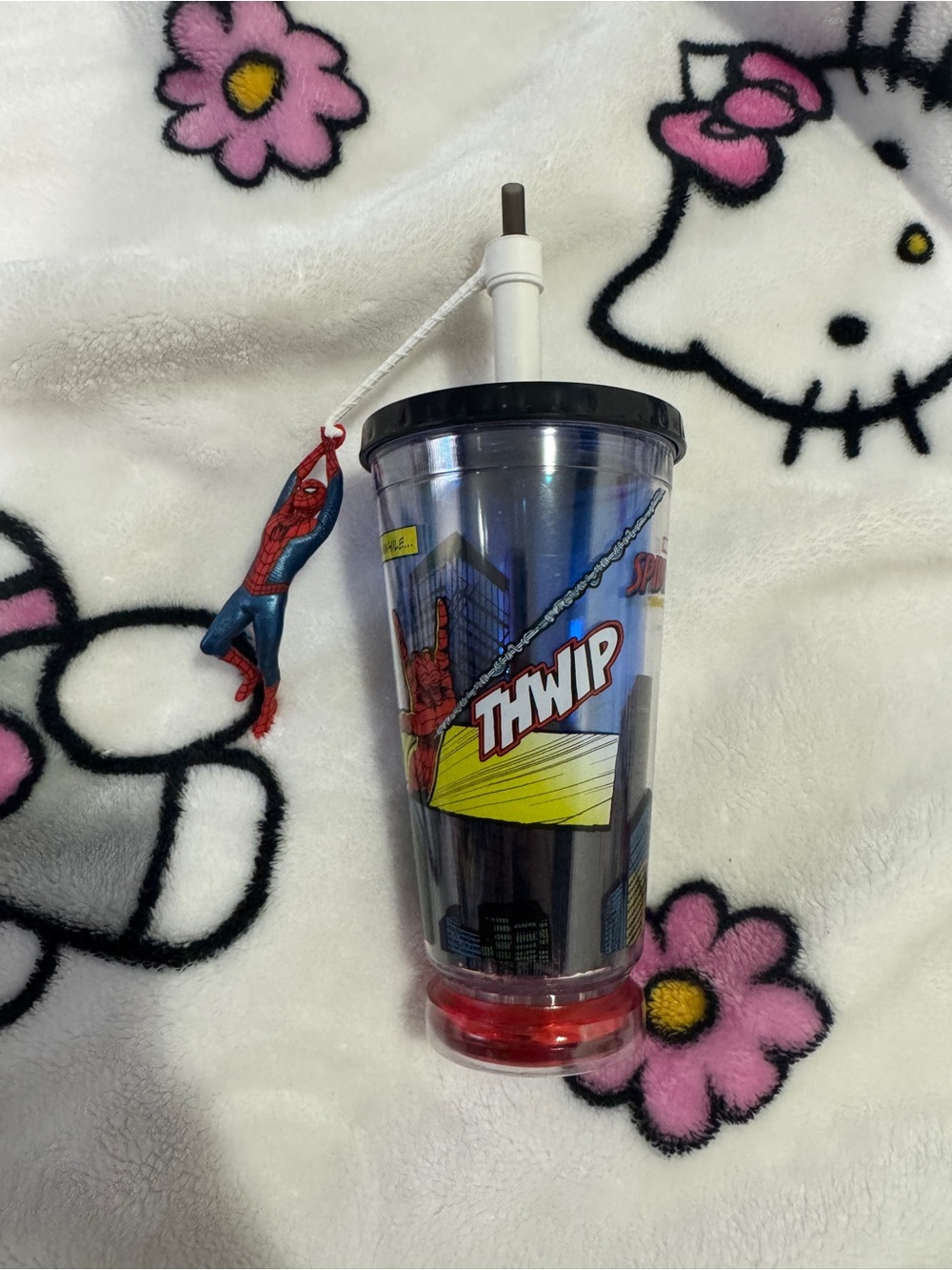 Spider-Man Thwip Tumbler with Straw, Lid and Topper